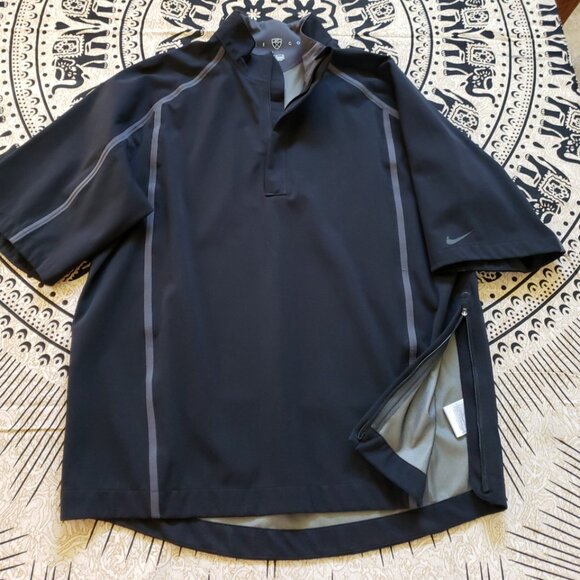 Nike Golf Jacket Storm Fit SS 1/2 Zip Pullover Black Men's Large